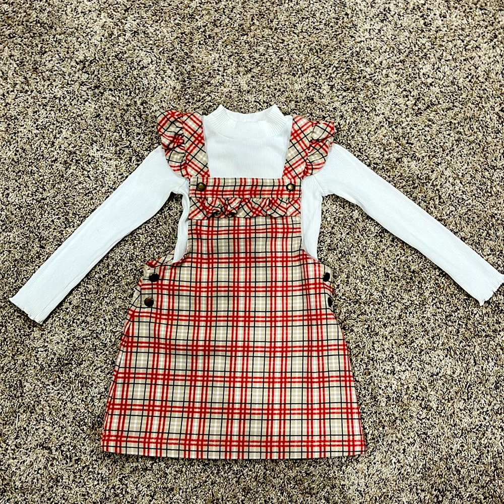 Max Studio Plaid Jumper Set